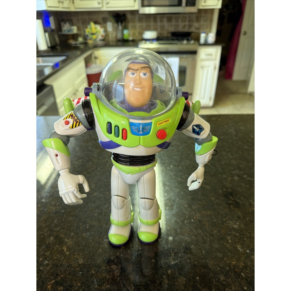 VTG Rare Patent Pending Thinkway Toy Story Buzz Lightyear Disney Pixar 12" WORKS